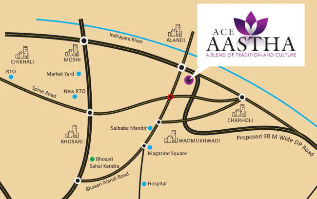 Jhamtani Ace Aastha Charholi - Location Map