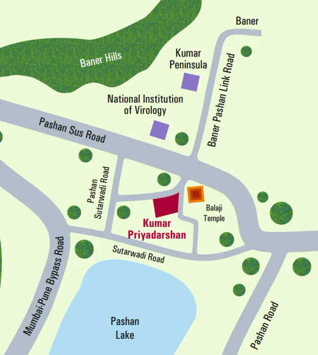 Kumar Priyadarshan Pashan - Location Map