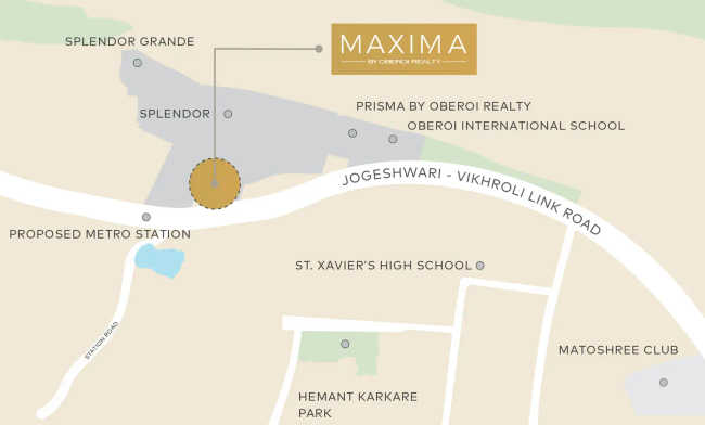 Oberoi Maxima Andheri - Location Map