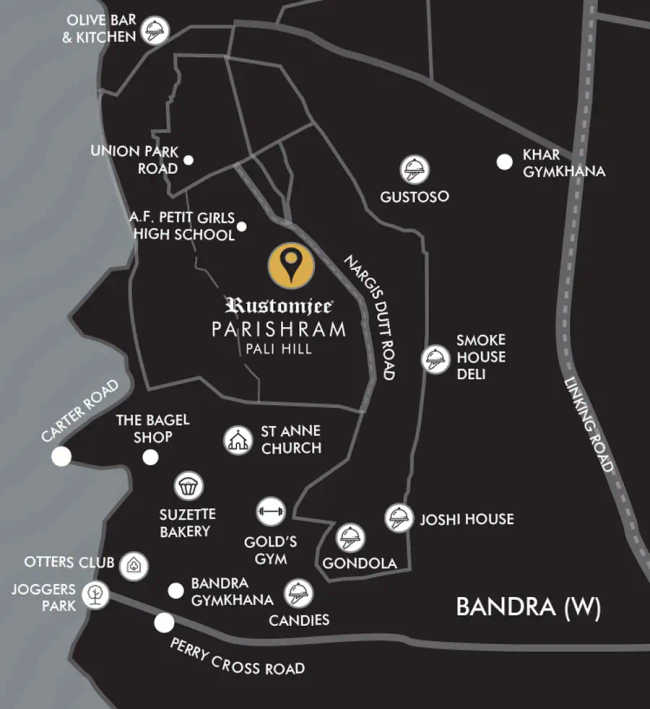 Rustomjee Parishram Bandra - Location Map