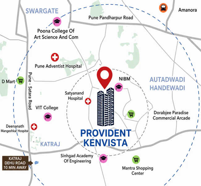 Provident Kenvista Kondhwa - Location Map