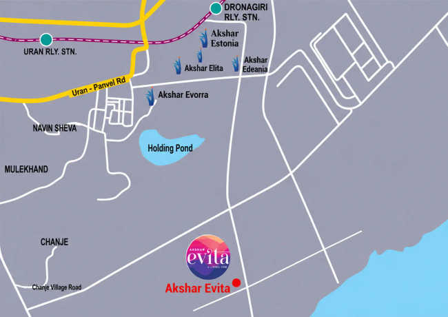 Akshar Evita Dronagiri - Location Map