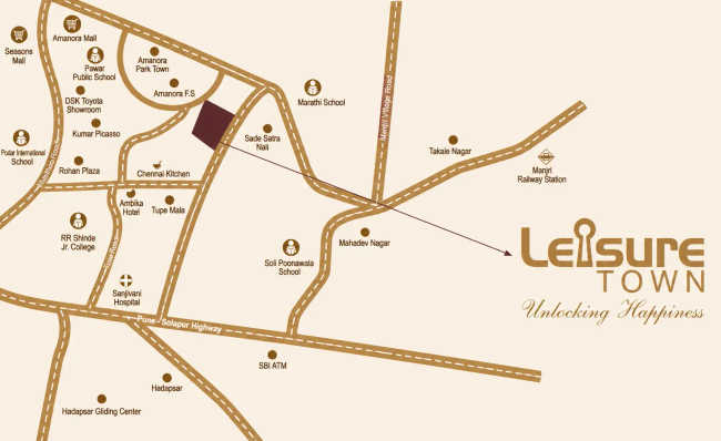 Sai Proviso Leisure Town Hadapsar - Location Map