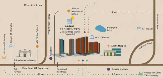 World Trade Center Perungudi - Location Map