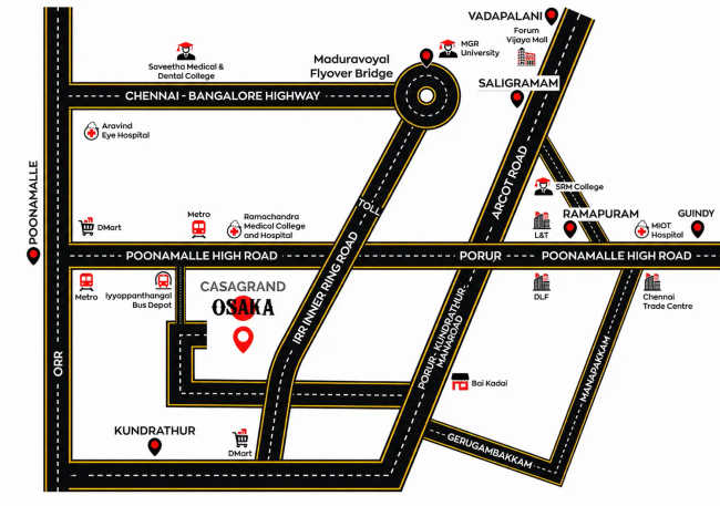 Casagrand Osaka Porur - Location Map