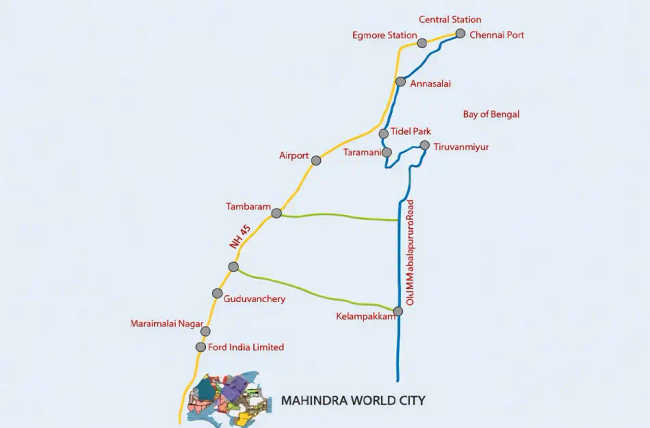 Mahindra Aqualily Singaperumal Koli - Location Map
