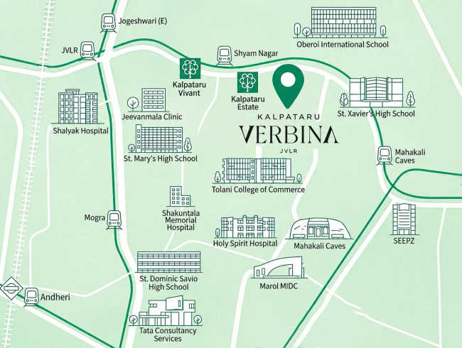 Kalpataru Verbina Andheri - Location Map