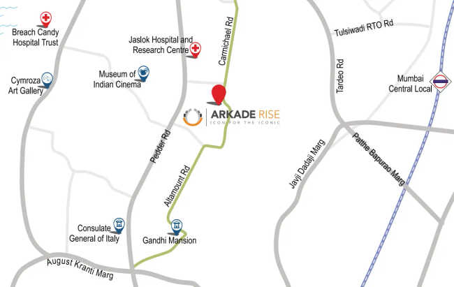 Arkade Rise Tardeo - Location Map