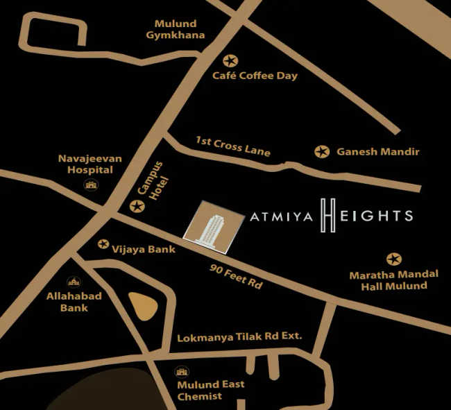 Atmiya Heights Mulund - Location Map