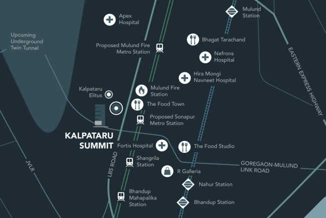 Kalpataru Summit Mulund - Location Map