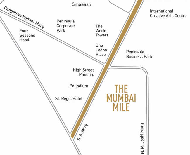 Lodha Adrina Worli - Location Map