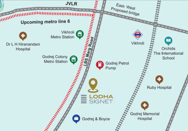 Lodha Signet Matunga - Location Map