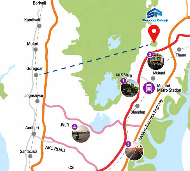 Shapoorji Pallonji Codename Mumbai Dreams Mulund - Location Map