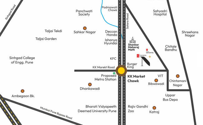 Goel Ganga Nakshatra Bibwewadi - Location Map