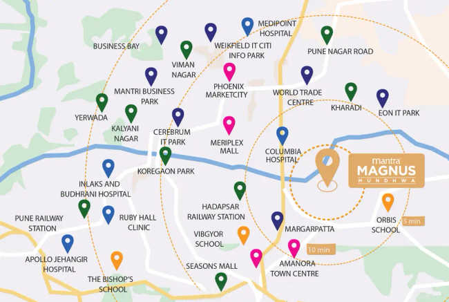 Mantra Magnus Mundhwa - Location Map