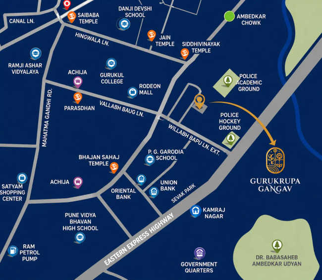 Gurukrupa Gangav Ghatkopar - Location Map