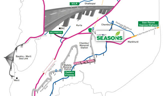 Hubtown Seasons Chembur - Location Map