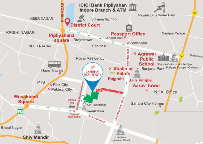 Laabham Residency Ghatkopar - Location Map