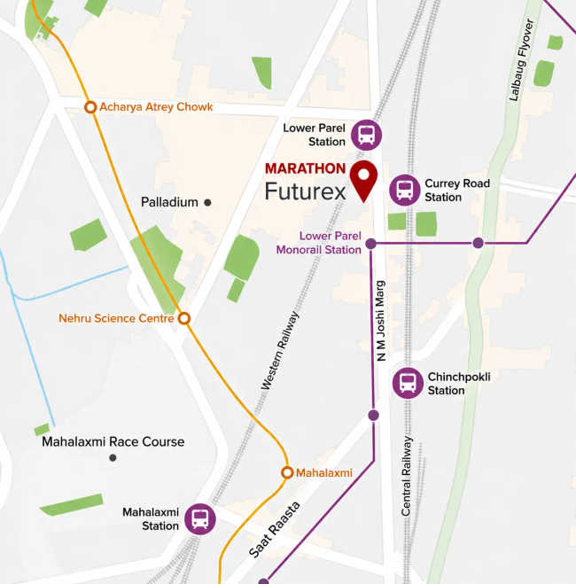 Marathon Futurex Lower Parel - Location Map