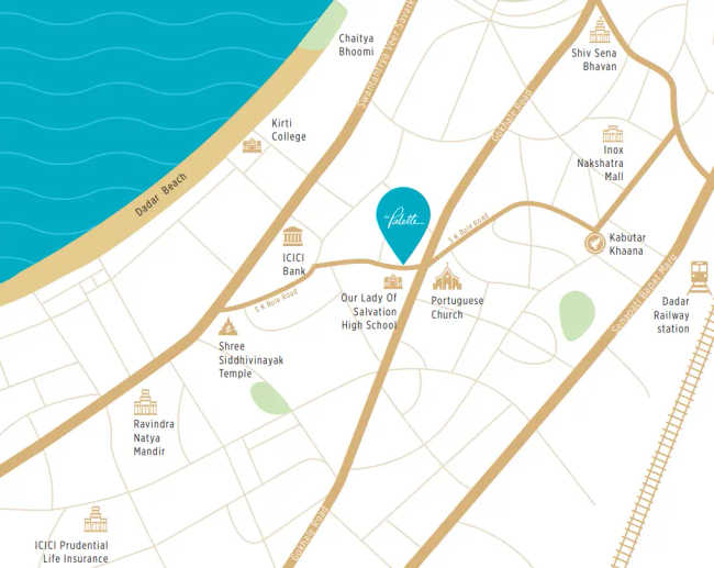 Suraj The Palette Dadar - Location Map