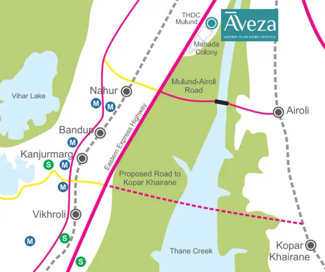 TATA Housing Aveza Mulund - Location Map