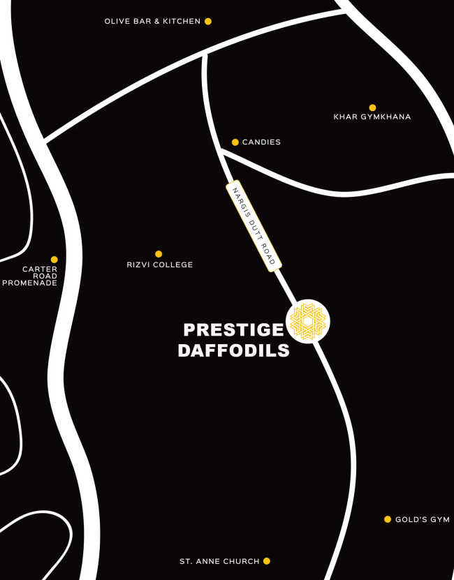 Prestige Daffodils Bandra - Location Map
