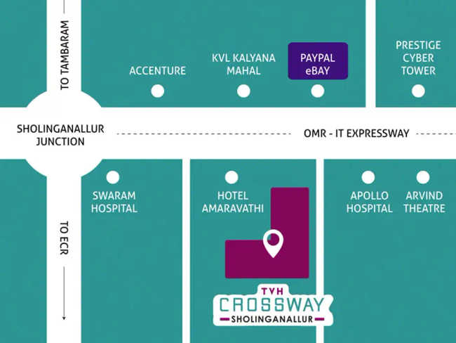 TVH Crossway Sholinganallur - Location Map