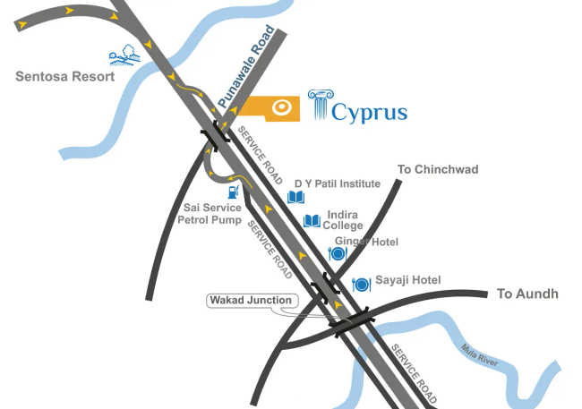 Kanakia Cyprus Punawale - Location Map