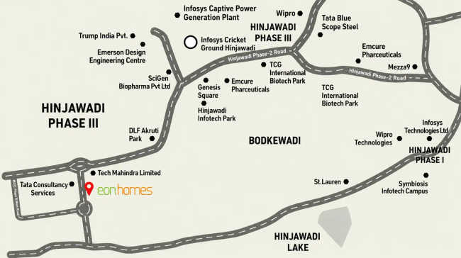 Kasturi Eon Homes Hinjewadi - Location Map