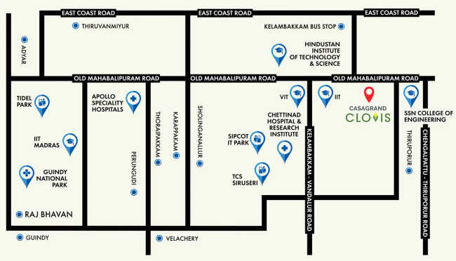 Casagrand Clovis Thaiyur - Location Map