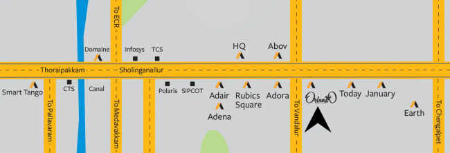 Akshaya Orlando Thaiyur - Location Map