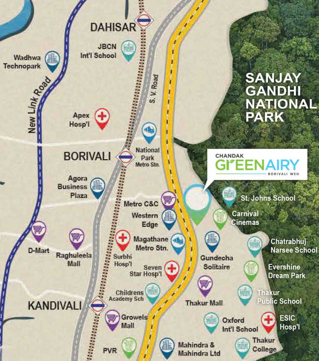 Chandak Greenairy Borivali - Location Map