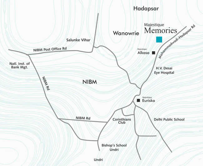 Majestique Memories Undri - Location Map