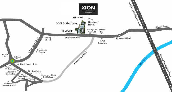 Paranjape Xion Hinjewadi - Location Map