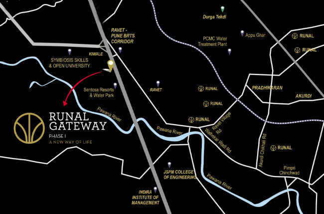 Runal Gateway Ravet - Location Map
