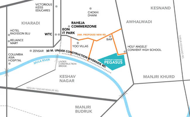 VTP Pegasus Kharadi - Location Map