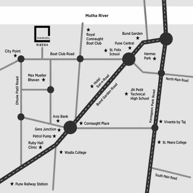 Marvel Ribera Sangamvadi - Location Map