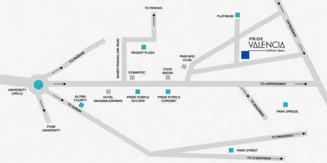 Pride Valencia Baner - Location Map
