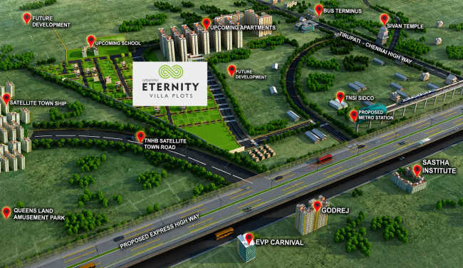 Urbanrise Eternity Villa Plots Poonamallee - Location Map