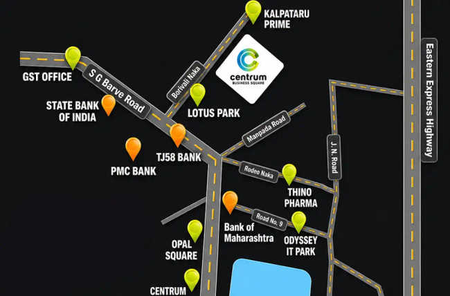 Centrum Business Square Wagle Estate - Location Map