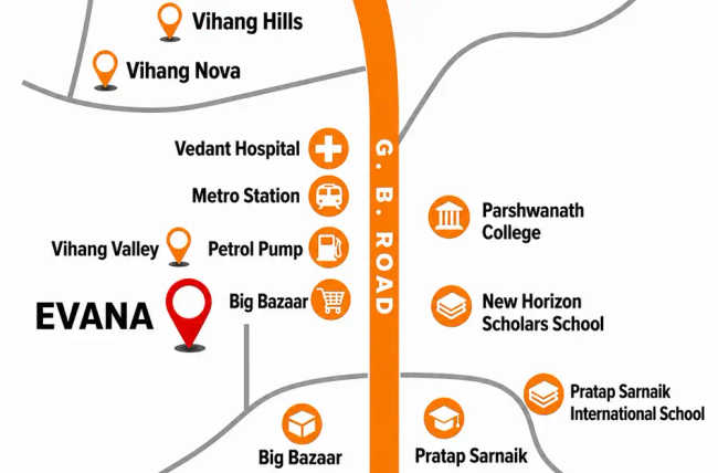 Vihang Evana Ghodbunder Road - Location Map