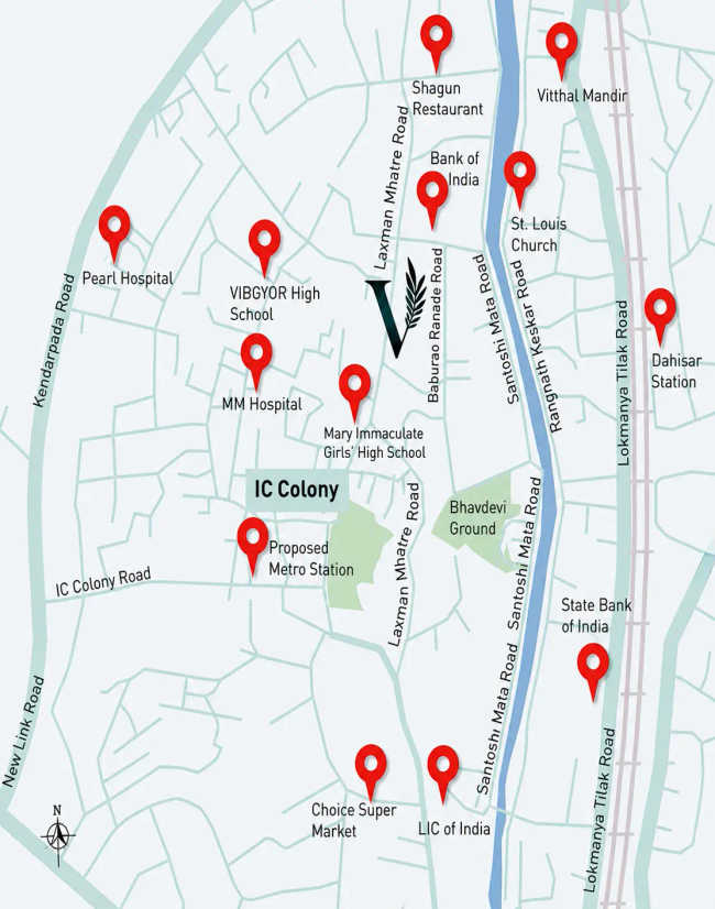 Kolte Patil Vaayu Dahisar - Location Map
