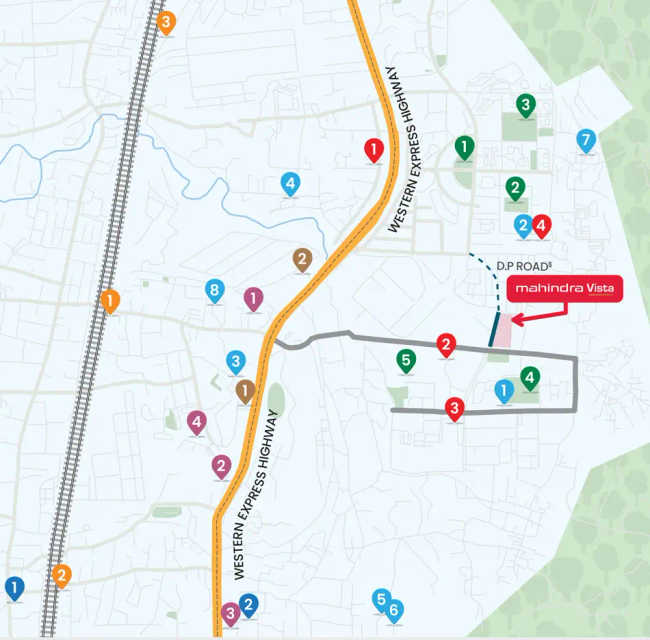 Mahindra Vista Kandivali - Location Map