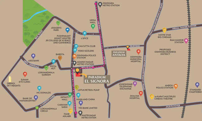 Paradigm El Signora Jogeshwari - Location Map