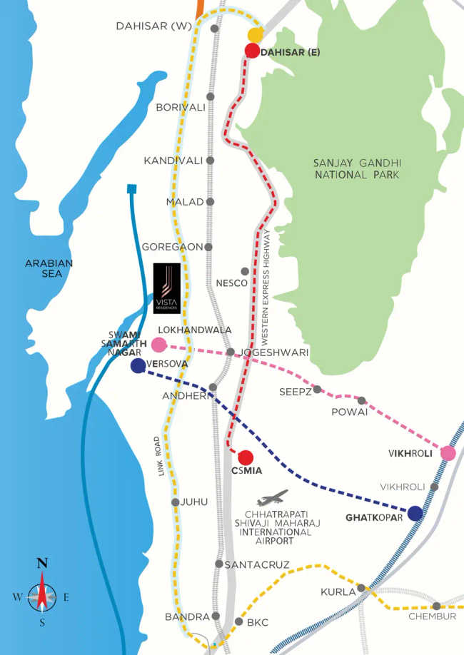 Vista Residences Jogeshwari - Location Map
