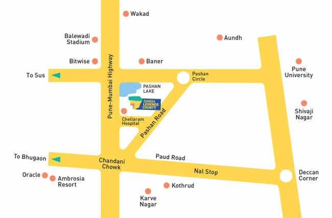 Ganga Legends County Bavdhan - Location Map