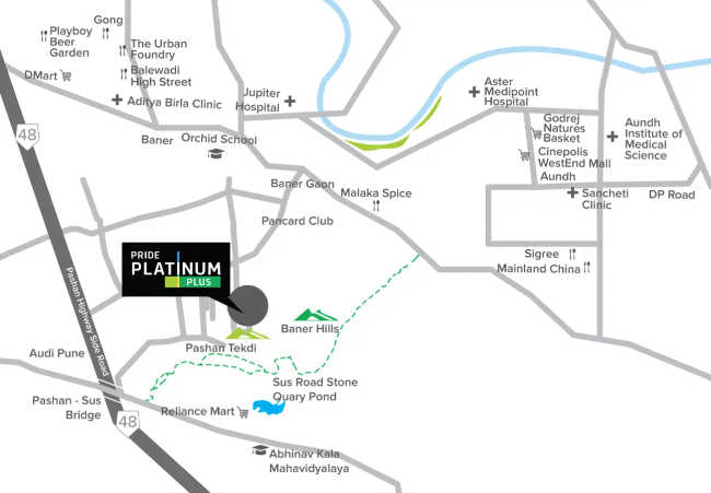 Pride Platinum Plus Baner - Location Map