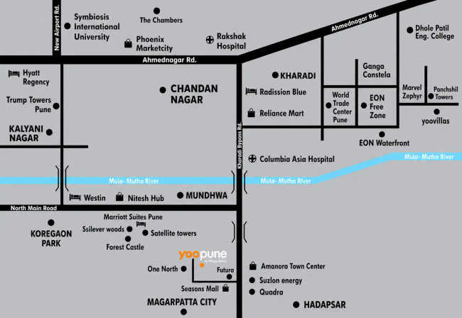 Panchashil Yoopune Hadapsar - Location Map