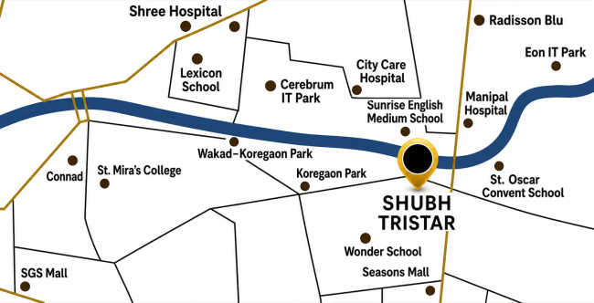Shubh Tristar Mundhwa - Location Map