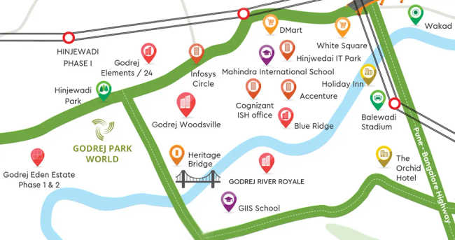 Godrej Park World Hinjewadi - Location Map